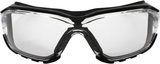 Birdz Eyewear Gasket Safety Padded Motorcycle Sport Sunglasses 2 Pairs Black Grey Frame with Smoke & Clear Lenses