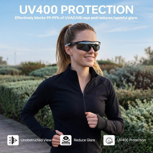 Polarized Running Sunglasses for Men Women Ultra-Comfort, UV400 Protection