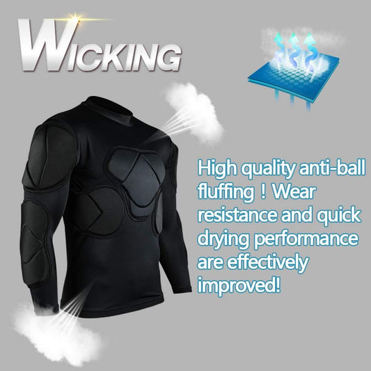 Adult Men's Goalkeeper Armor BodyShield Padded Compression Shirt Pants and Short with Sponge Protector