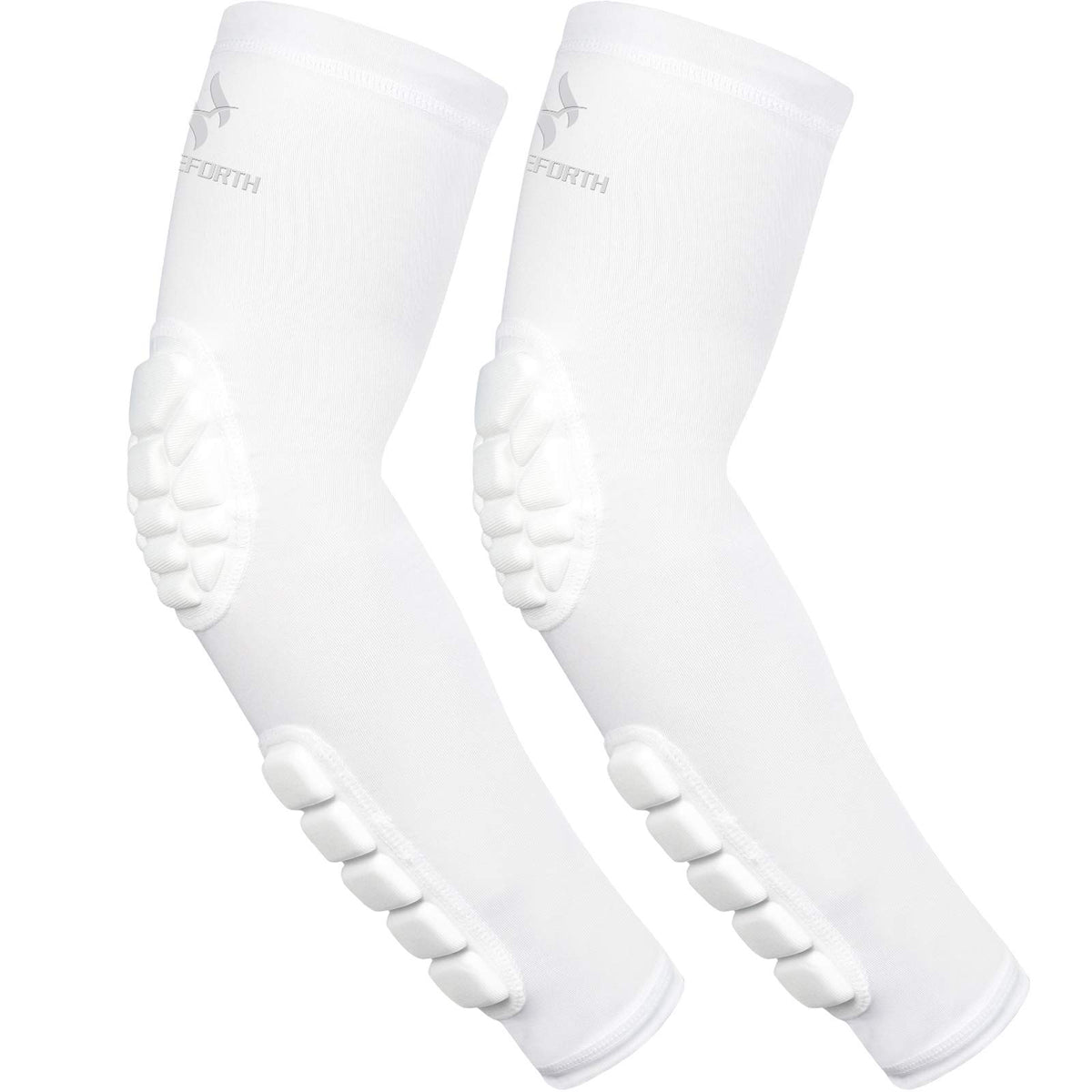 2PCS Padded Elbow Forearm Sleeves Compression Arm Protective Support