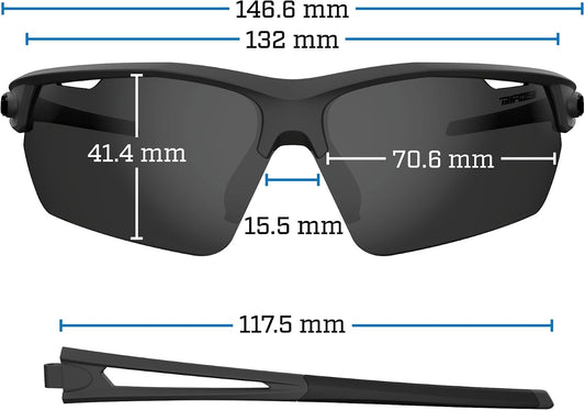 Tifosi Navar FC Half-Frame Sunglasses - Golf, Running, Pickleball & Tennis