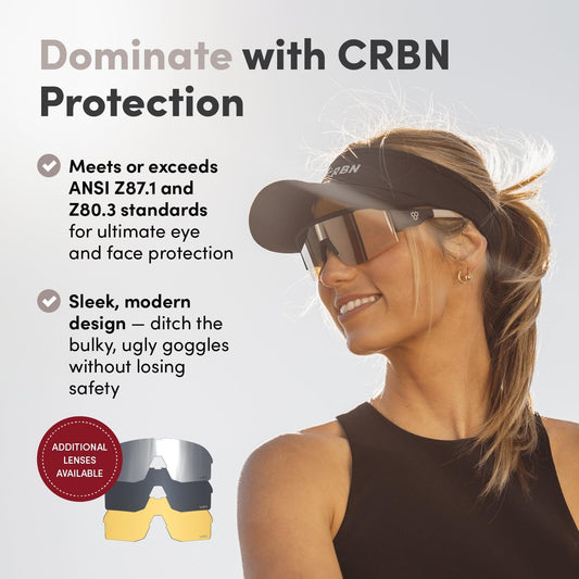 CRBN Pickleball - Pivot Pickleball Glasses and Replacement Lenses - for Sun and Impact Eye Protection