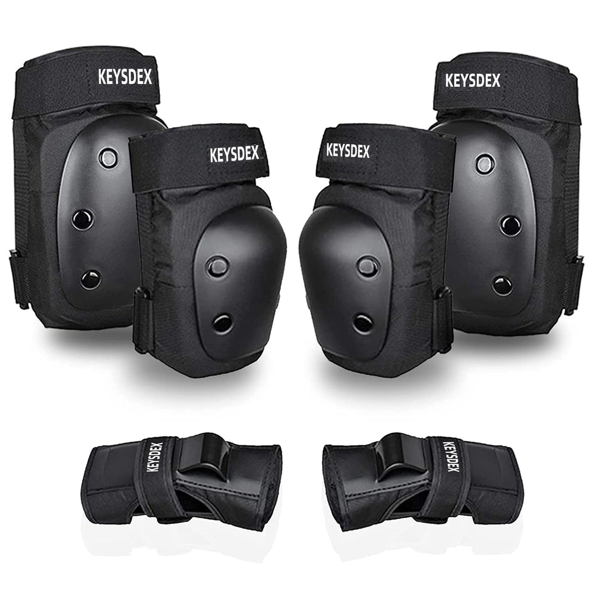 Knee Pads Elbow Wrist Guards 6-in-1 Protective Gear Kids Adults