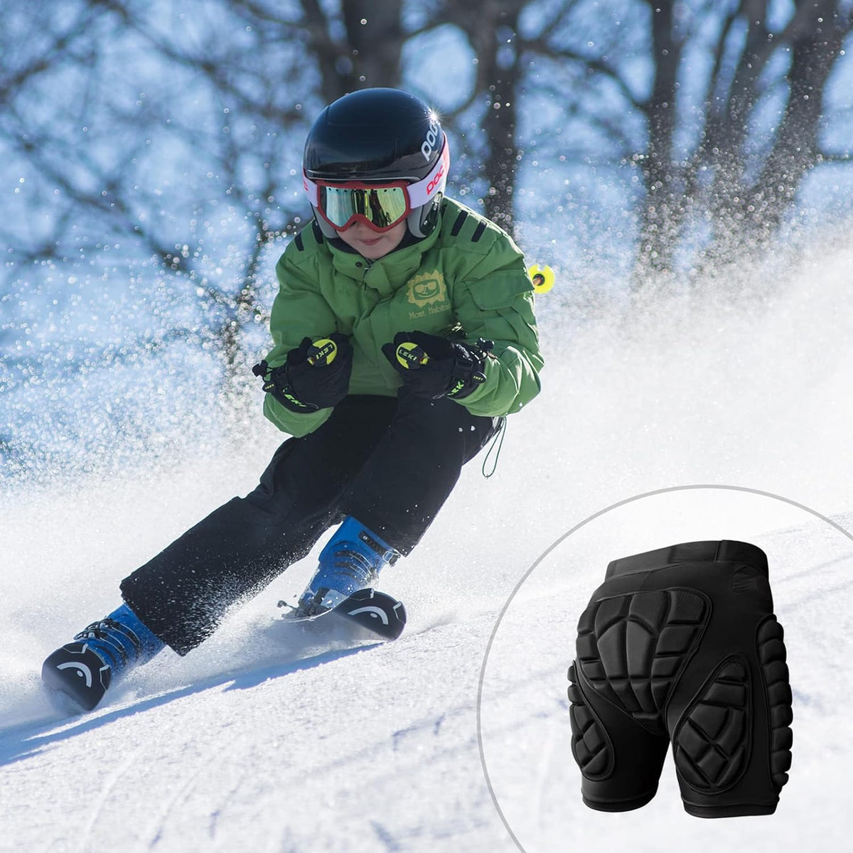 Cienfy 3D Hip Protection Eva Butt Pads Protective Padded Shorts Crash Pad Impact Gear for Skiing Skating Snowboarding Skateboarding