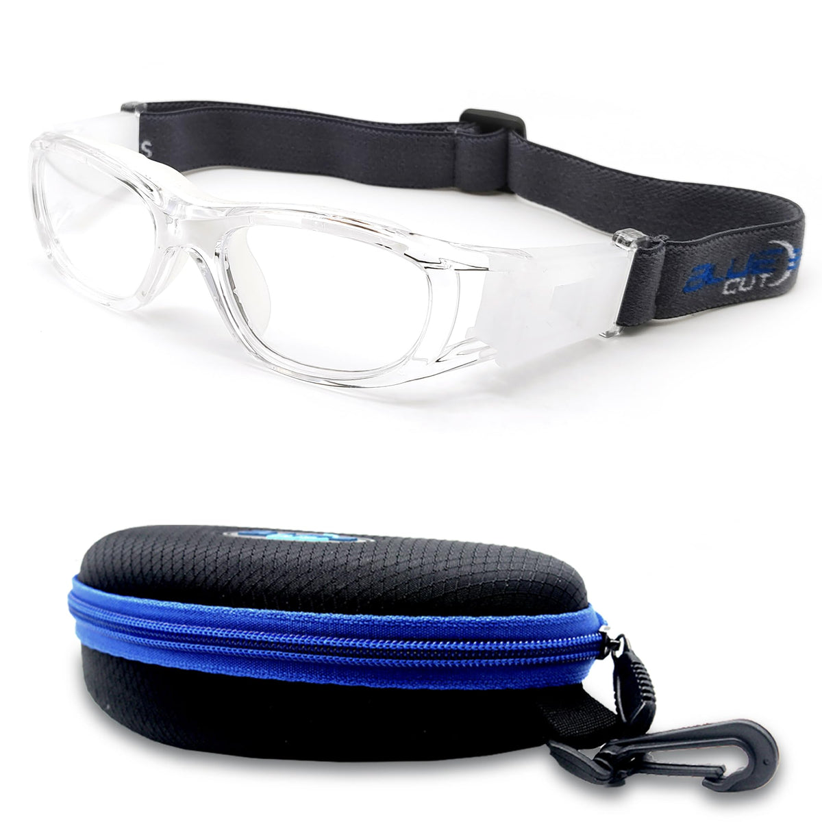 BLUE CUT Safety Basketball Goggles For Kids for Outdoor Sports Soccer Football Anti Fog Replaceable to Prescription Lenses