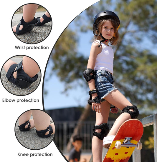Kids/Youth Knee Pad Elbow Pads Guards Protective Gear Set for Roller Skates Cycling BMX Bike Skateboard Inline Skatings Scooter Riding Sports