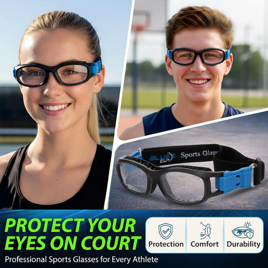 BLUE CUT Youth/Teen Sports Goggles for Basketball Soccer & Pickleball-Protective Eyewear for Boys&Girls