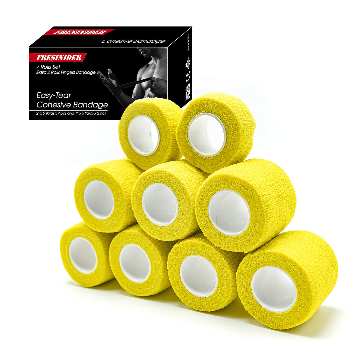 FRESINIDER 16 Rolls Self Adhesive Wrap Athletic Tape Gauze,Medical Bandage,Breathable Elastic Cohesive Bandage for Sports Injury & Pet (Camo)