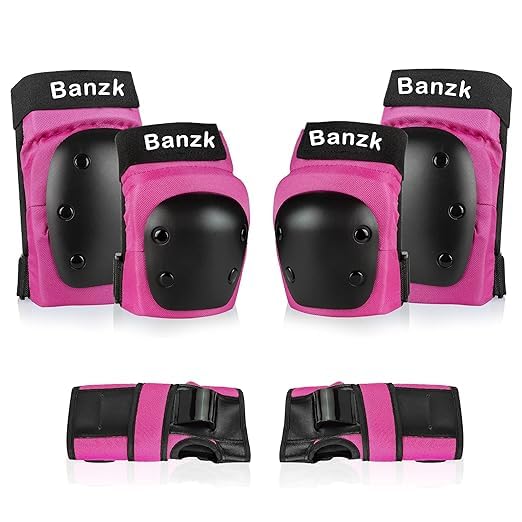 Adult Knee Pads Elbow Pads Wrist Guards for Adult Kids 6 in 1 Protective Gear Set for Skateboarding Biking Roller Skating Cycling Outdoor Sports