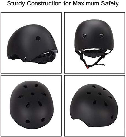 Adjustable Helmet for Ages 5-16 Kids Toddler Boys Girls Youth,Protective Gear with Elbow Knee Wrist Pads for Multi-Sports Skateboarding Bike Riding Scooter Inline skatings Longboard Roller Skate