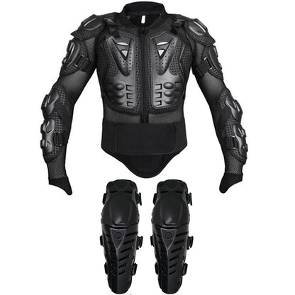 Adult Motorcycle Protective Jacket and Knee Pads, Motorcycle Accessories, Back Spine Chest Protector, Full Body Chest Armor for Motocross Dirt Bike Gear
