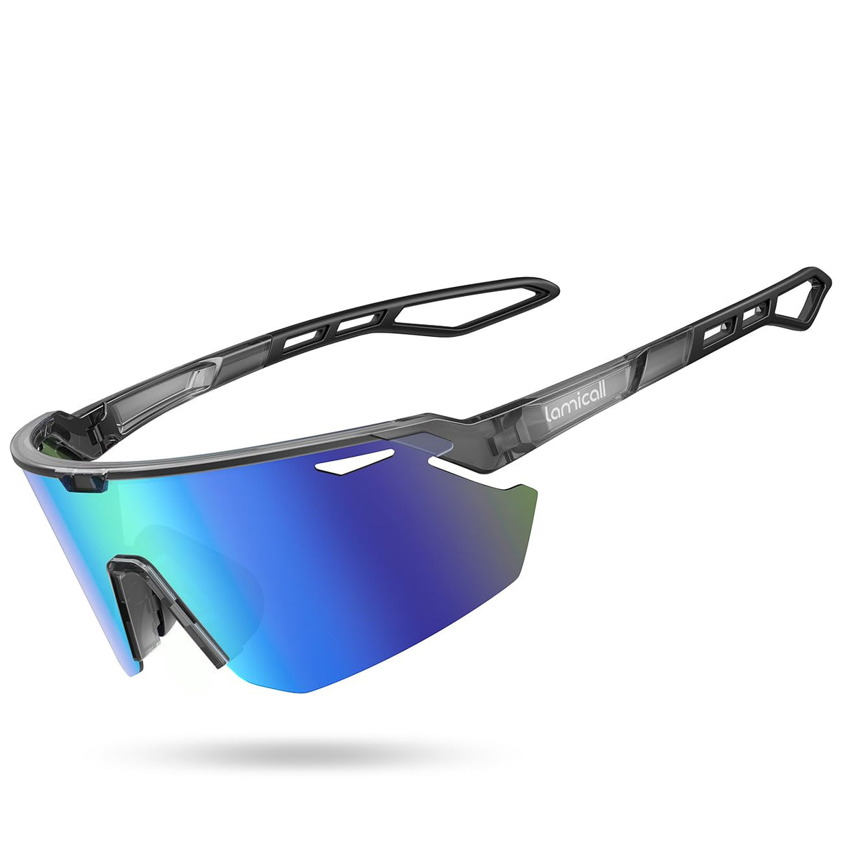 Lamicall 24g Polarized Sports Sunglasses for Men Women - UV400 Protection Sun Glasses for Baseball Running Cycling Fishing
