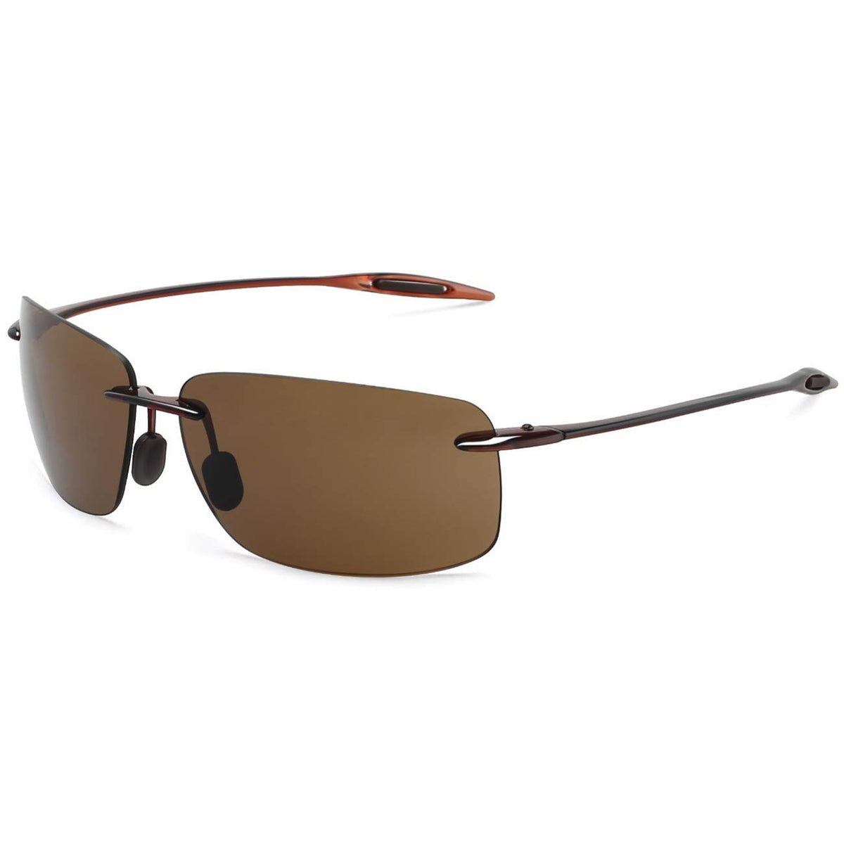 JULI Sports Sunglasses for Men Women Tr90 Rimless Frame for Running Fishing Golf Surf Driving MJ8009