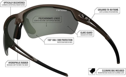 Tifosi Navar FC Half-Frame Sunglasses - Golf, Running, Pickleball & Tennis
