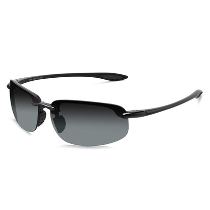 JULI Sports Sunglasses for Men Women Tr90 Rimless Frame for Running Fishing Baseball Driving MJ8001