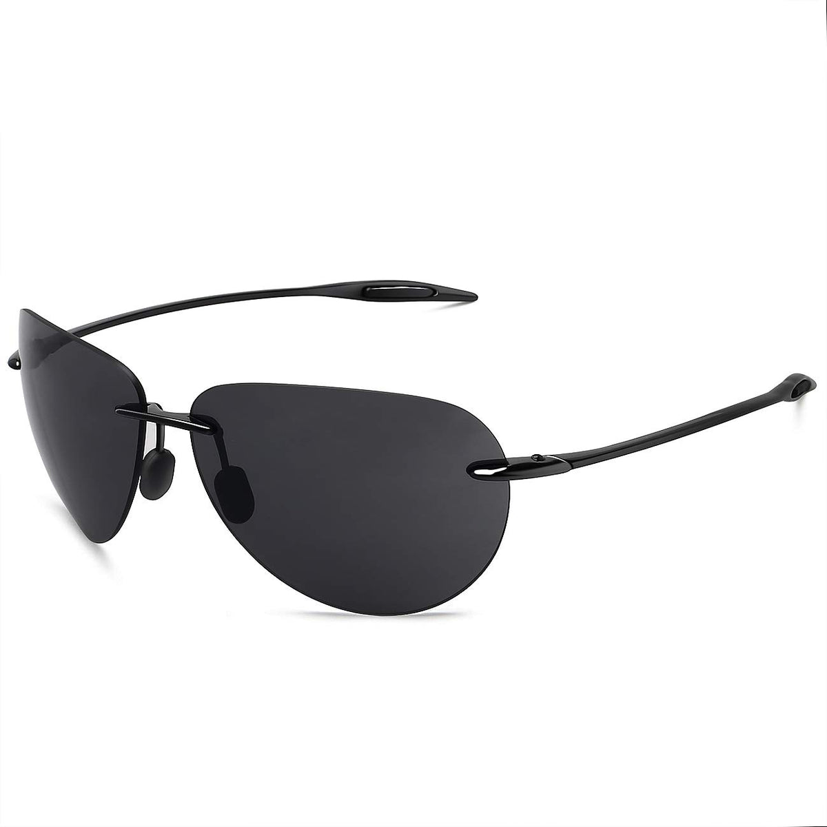 JULI Sports Sunglasses for Men Women Tr90 Rimless Frame for Running Fishing Golf Surf Driving MJ8009