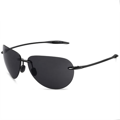 JULI Sports Sunglasses for Men Women Tr90 Rimless Frame for Running Fishing Golf Surf Driving MJ8009