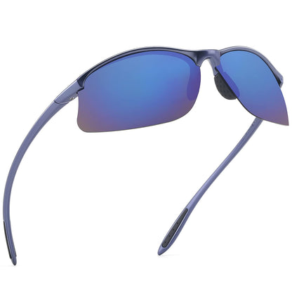 JULI Polarized Sports Sunglasses for Men Women Tr90 Unbreakable Frame for Running Fishing Baseball Driving MJ8002