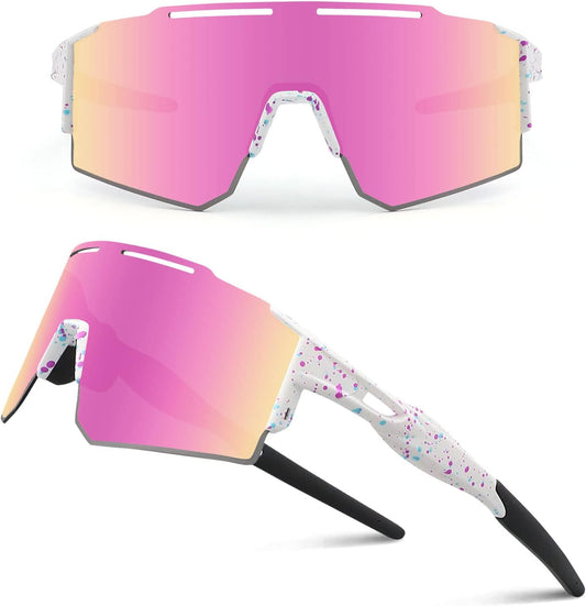 Ukoly Sport Sunglasses for Men and Women,HD PC Lens UV400 Protection