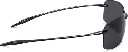 JULI Sports Sunglasses for Men Women Tr90 Rimless Frame for Running Fishing Golf Surf Driving MJ8009