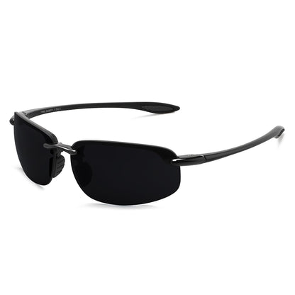 JULI Sports Sunglasses for Men Women Tr90 Rimless Frame for Running Fishing Baseball Driving MJ8001