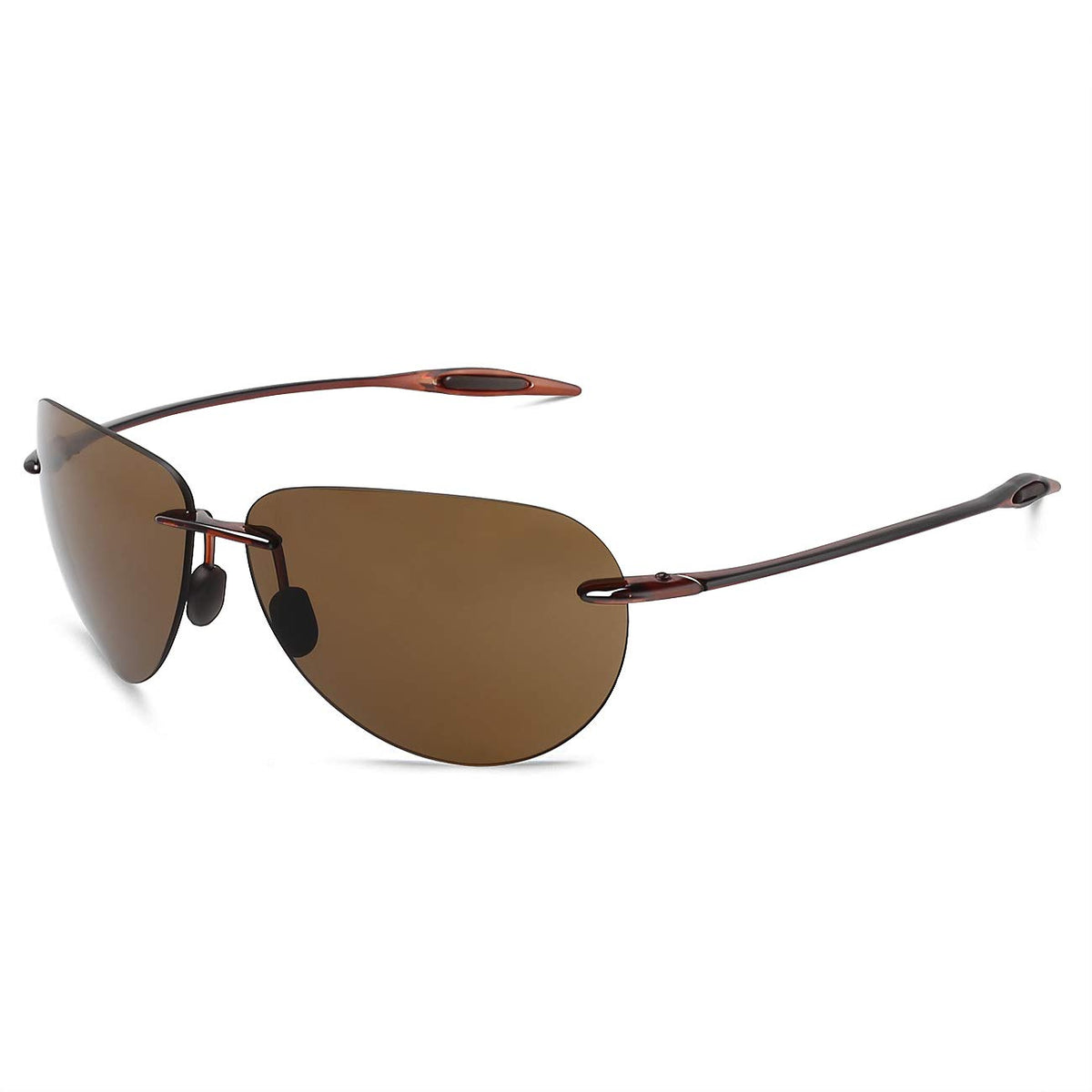 JULI Sports Sunglasses for Men Women Tr90 Rimless Frame for Running Fishing Golf Surf Driving MJ8009