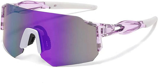 PD Sports Sunglasses UV400 Mirrored Shield Glasses for Cycling Running Golf