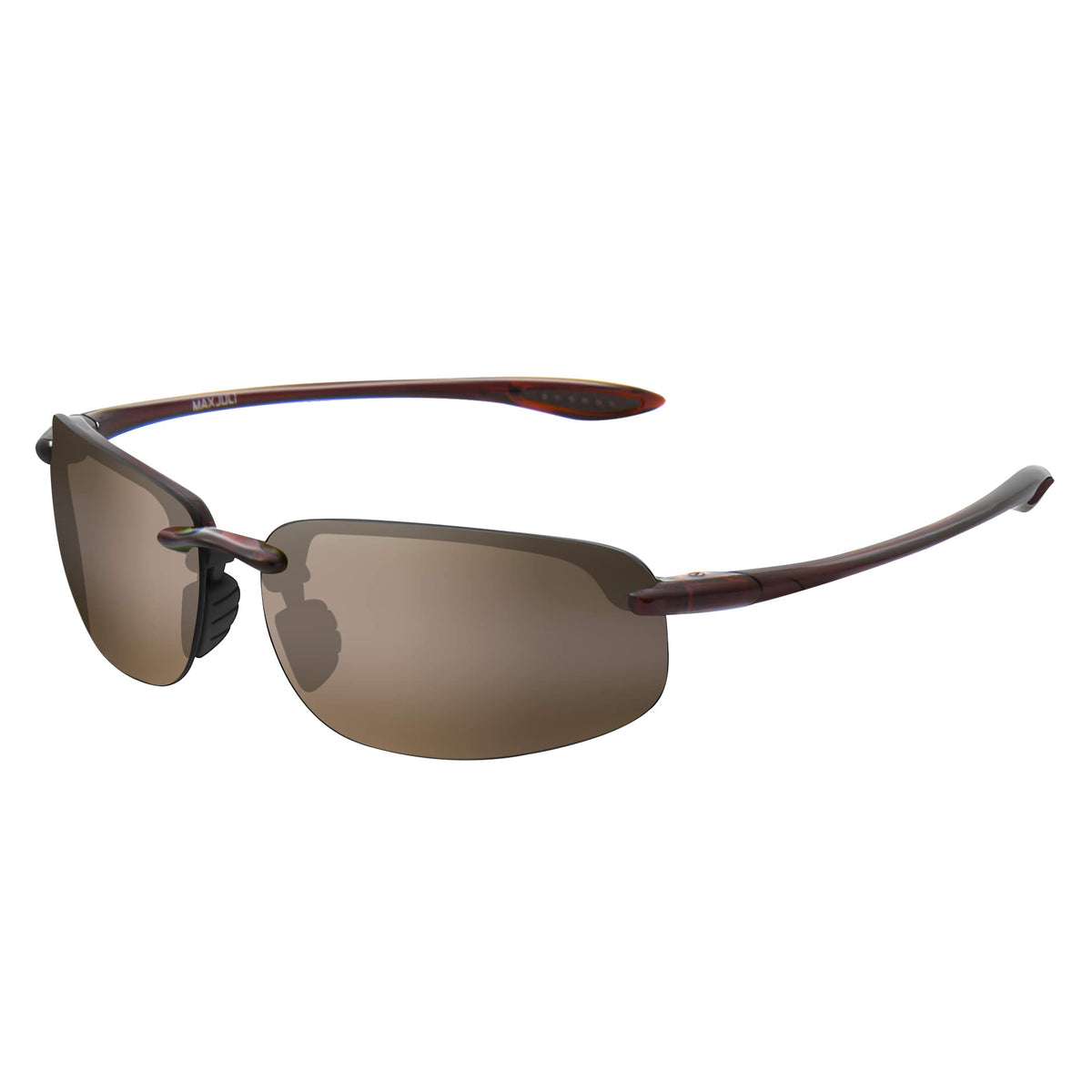JULI Sports Sunglasses for Men Women Tr90 Rimless Frame for Running Fishing Baseball Driving MJ8001