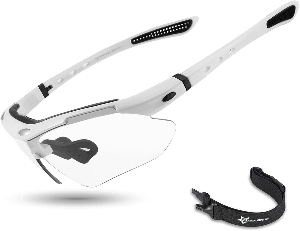ROCKBROS Photochromic Sports Sunglasses Mens Cycling Pickleball Glasses