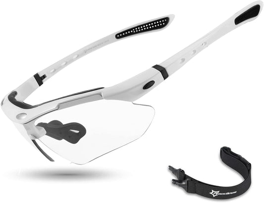 ROCKBROS Photochromic Sports Sunglasses Mens Cycling Pickleball Glasses