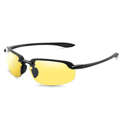 JULI Sports Sunglasses for Men Women Tr90 Rimless Frame for Running Fishing Baseball Driving MJ8001