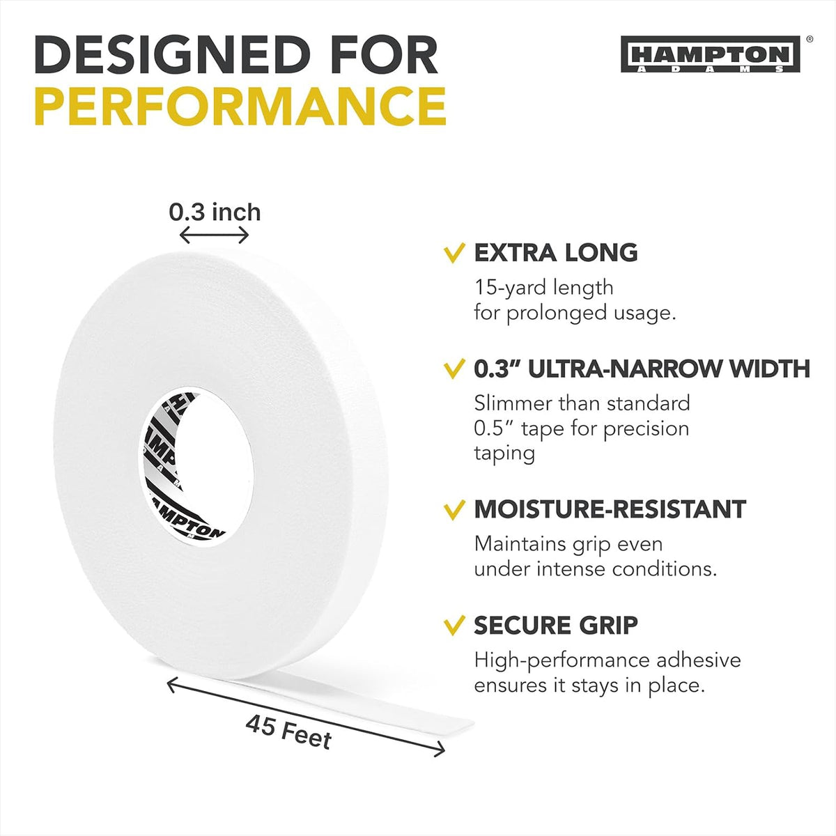 Hampton Adams Pro Finger Tape, Non Slip Grip for BJJ & Climbing