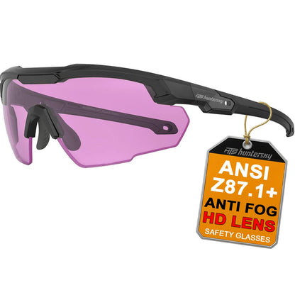 HTS HUNTERSKY Ballistic Shooting Glasses ANSI Z87+ Protective Eyewear