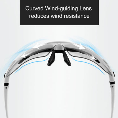 ROCKBROS Photochromic Pickleball Glasses Men Women UV400 & Head Strap
