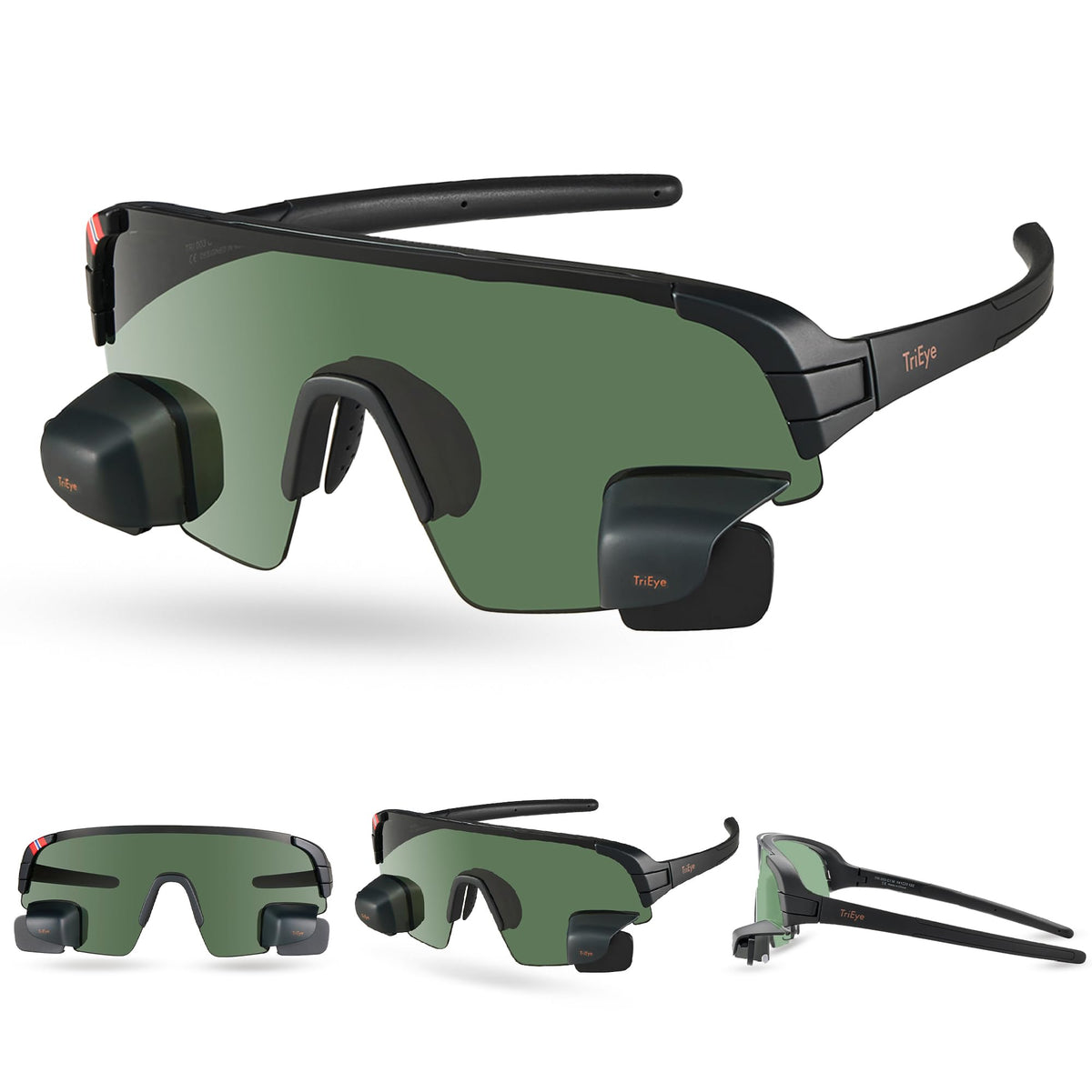 TriEye Sports Glasses with Rear-View Mirror UV400