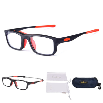 SooGree Sports Goggles Glasses Football Soccer Safety Glasses Goggles Adjustable Strap Interchangeable Temples for Men Youth