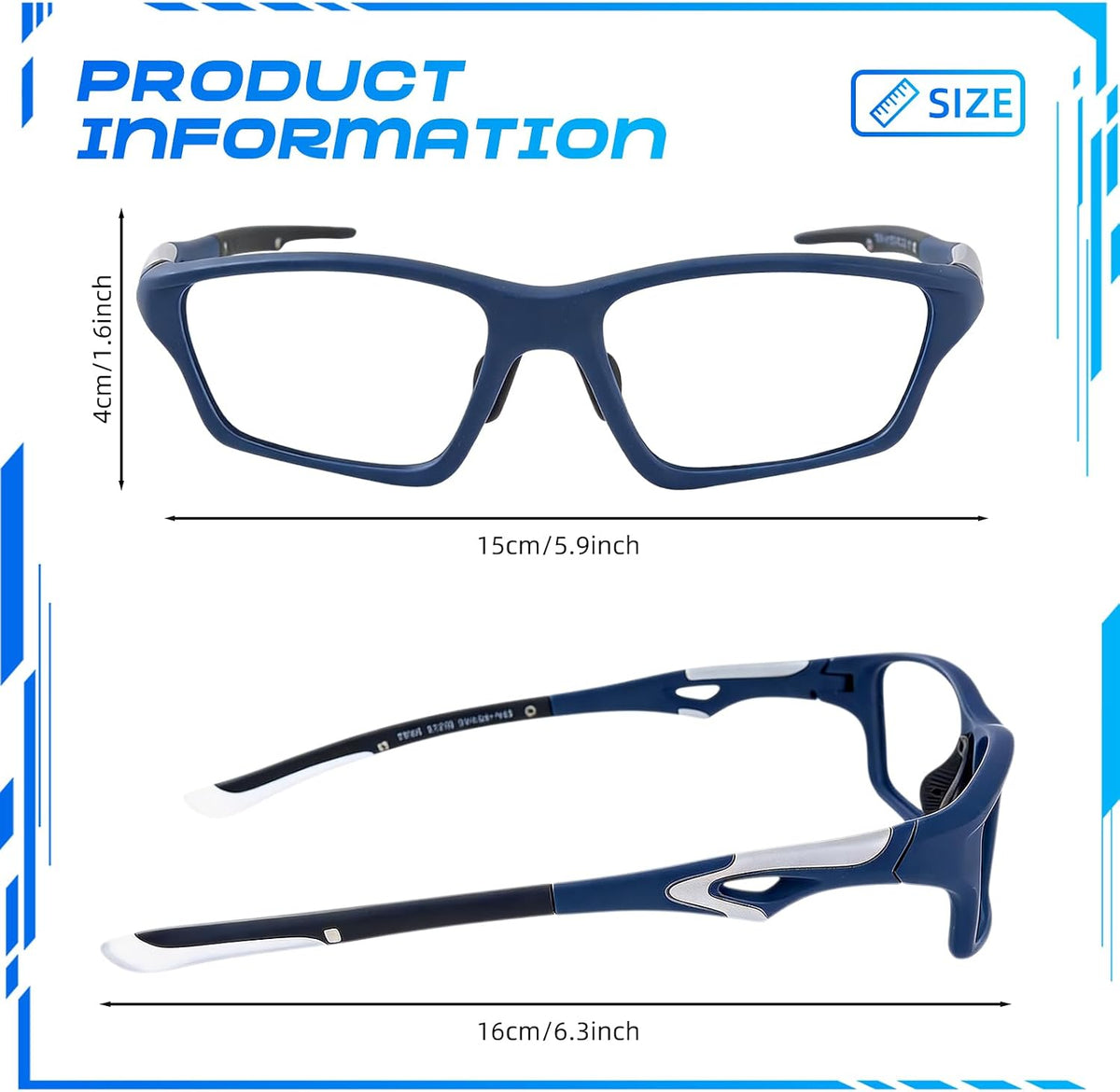 1 Set Lensless Protective Sports Goggles with Storage Case