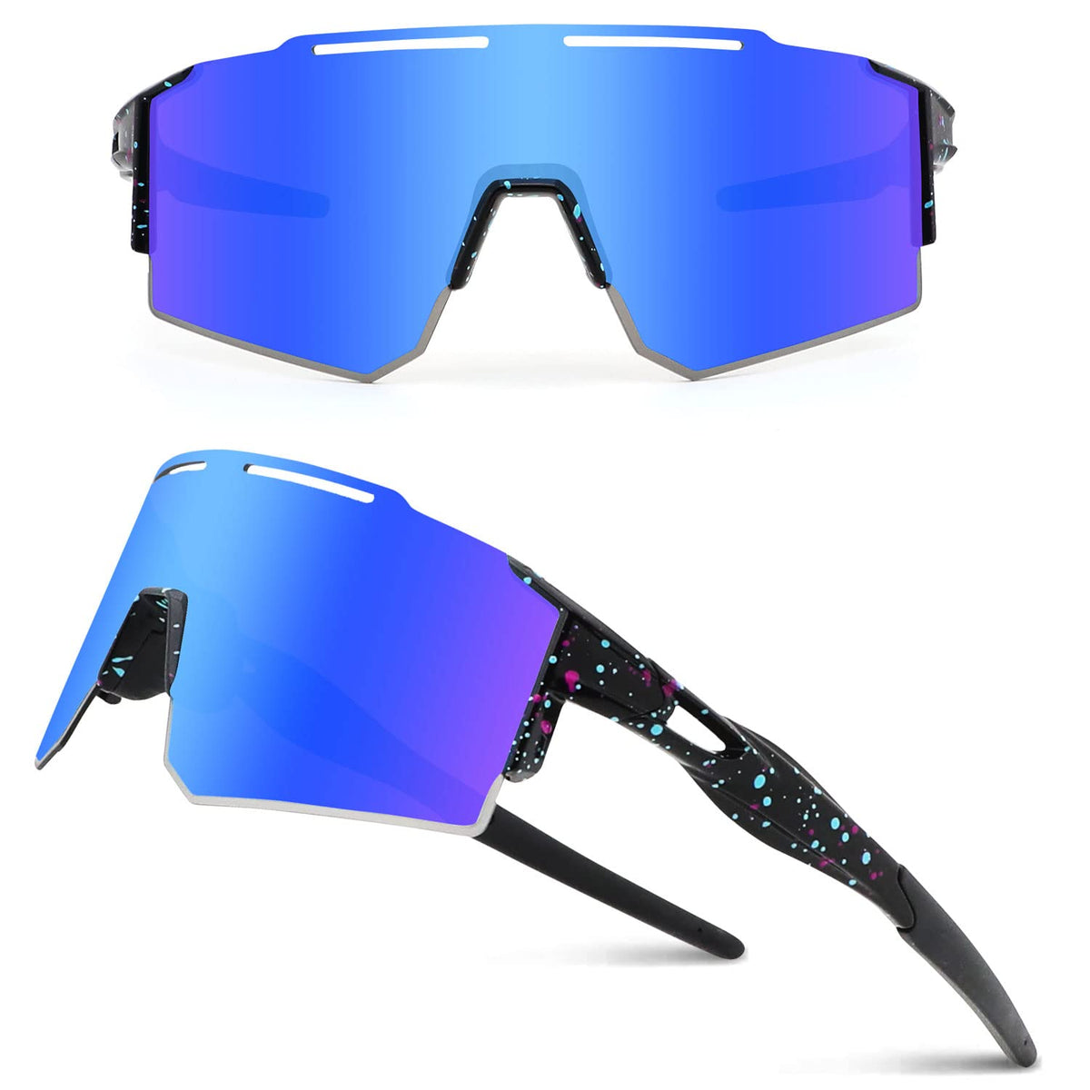 Ukoly Sport Sunglasses for Men and Women,HD PC Lens UV400 Protection