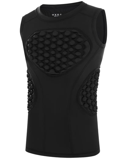 Runhit Youth Baseball Chest Protector Padded Compression Shirt Heart Rib Sternum Guard for Softball Football Lacrosse