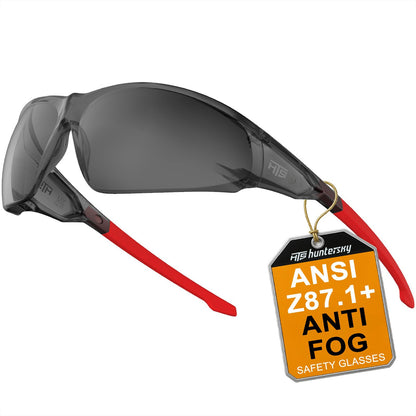 HTS HUNTERSKY ANSI Z87.1 Anti-Fog Clear Safety Glasses Pickleball Youth Baseball Lab Chemistry Goggles Scratch Resistant