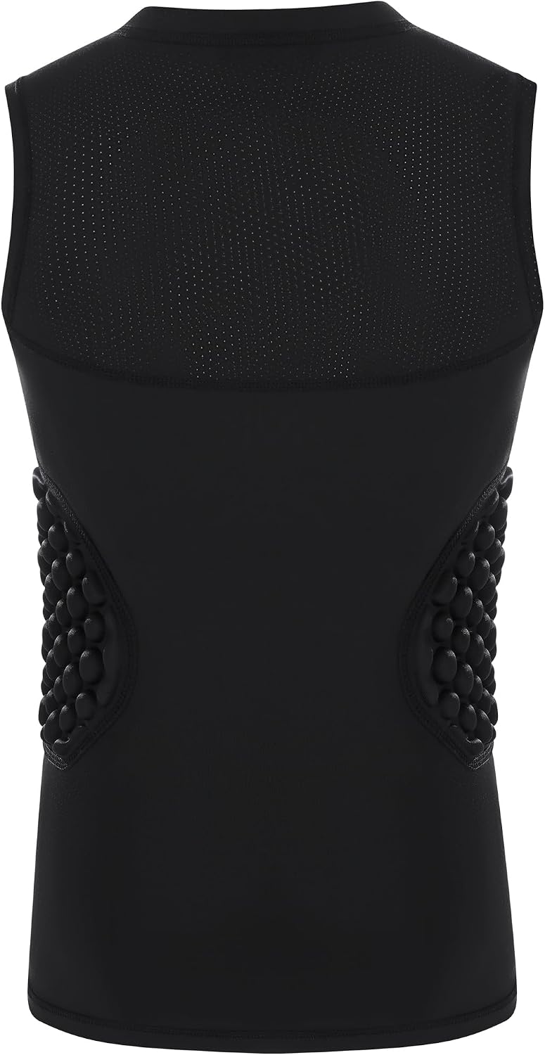 Runhit Youth Baseball Chest Protector Padded Compression Shirt Heart Rib Sternum Guard for Softball Football Lacrosse