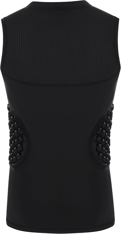 Runhit Youth Baseball Chest Protector Padded Compression Shirt Heart Rib Sternum Guard for Softball Football Lacrosse