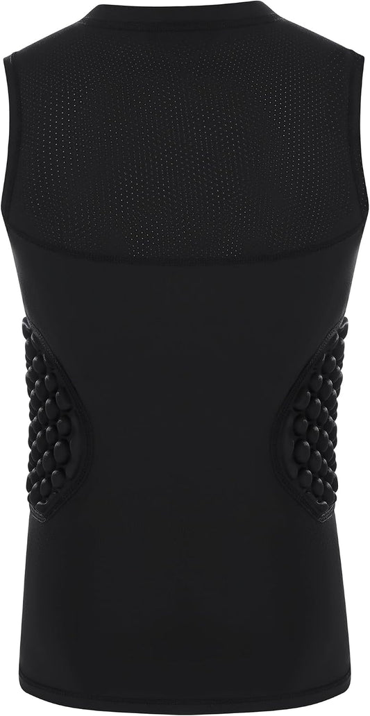 Runhit Youth Baseball Chest Protector Padded Compression Shirt Heart Rib Sternum Guard for Softball Football Lacrosse