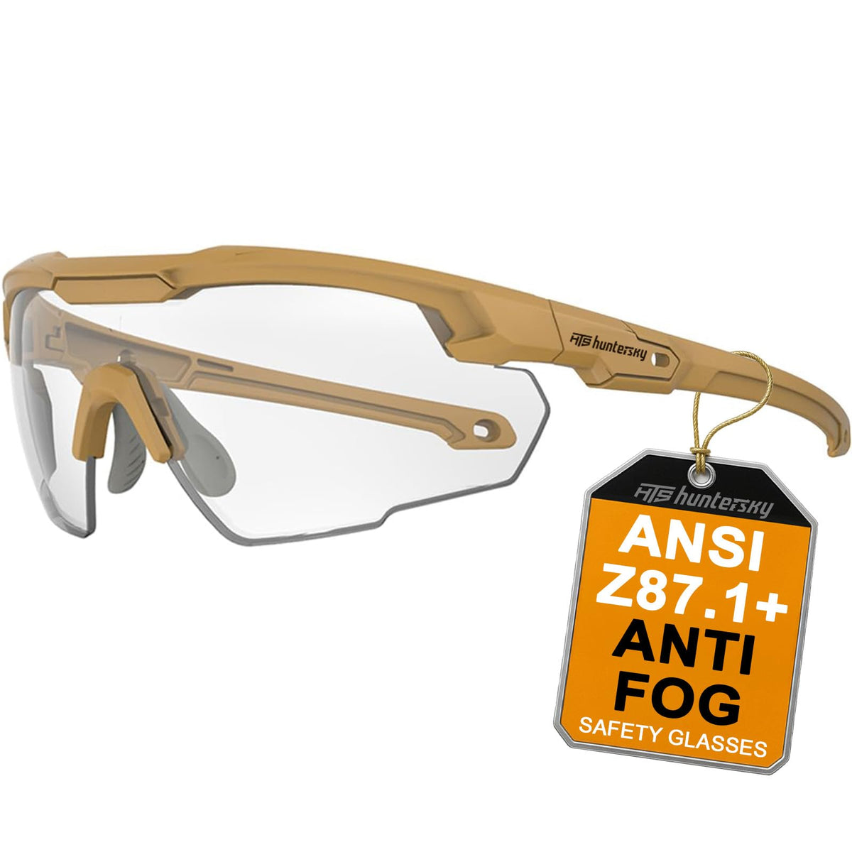 HTS HUNTERSKY Ballistic Shooting Glasses ANSI Z87+ Protective Eyewear