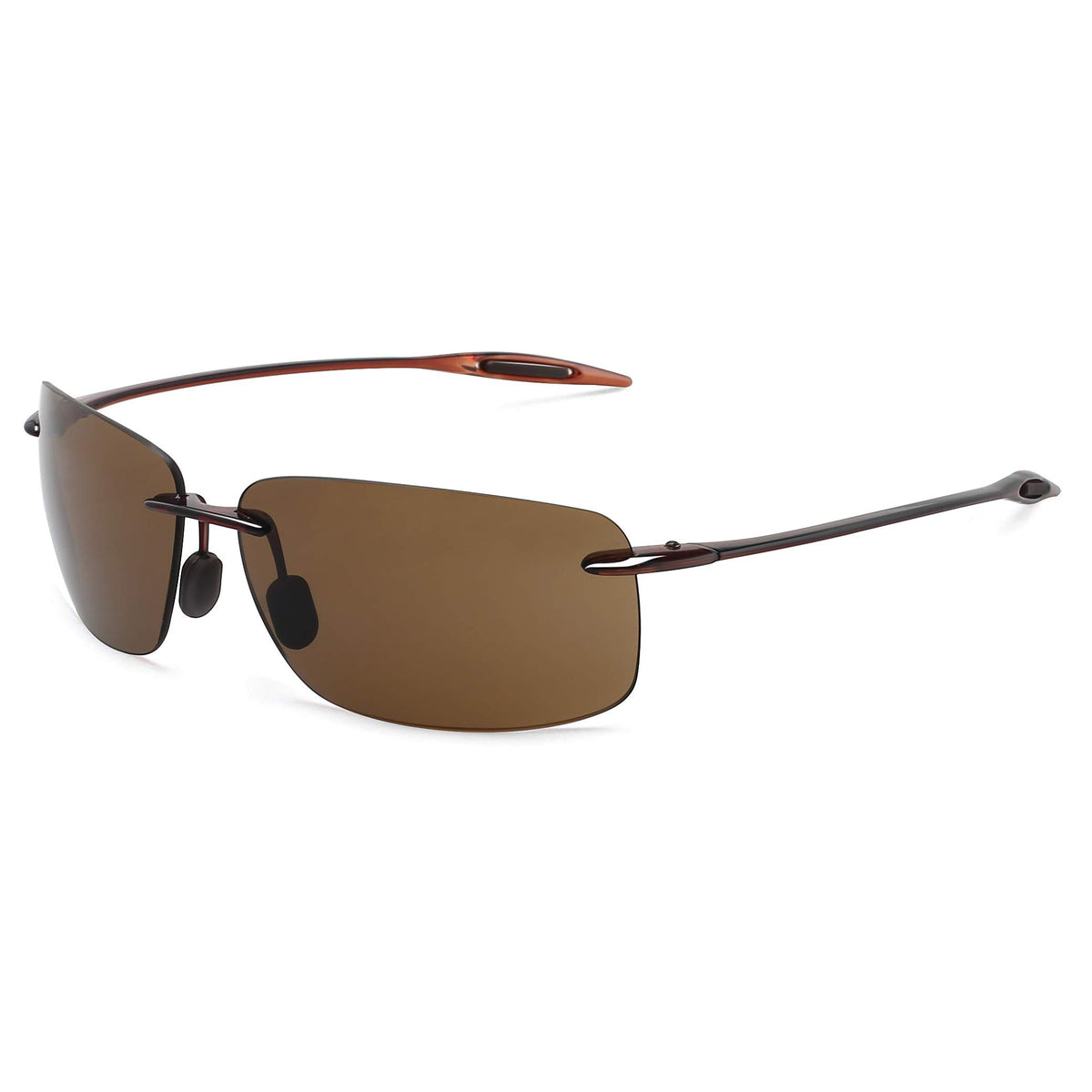 JULI Sports Sunglasses for Men Women Tr90 Rimless Frame for Running Fishing Golf Surf Driving MJ8009
