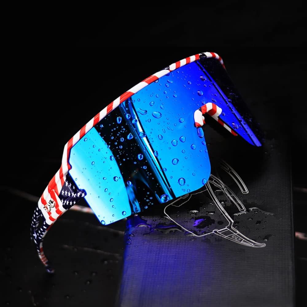 FMY Polarized Cycling Glasses Sports Sunglasses,UV400 Protection Eyewear Baseball Running Fishing for Men Women Youth