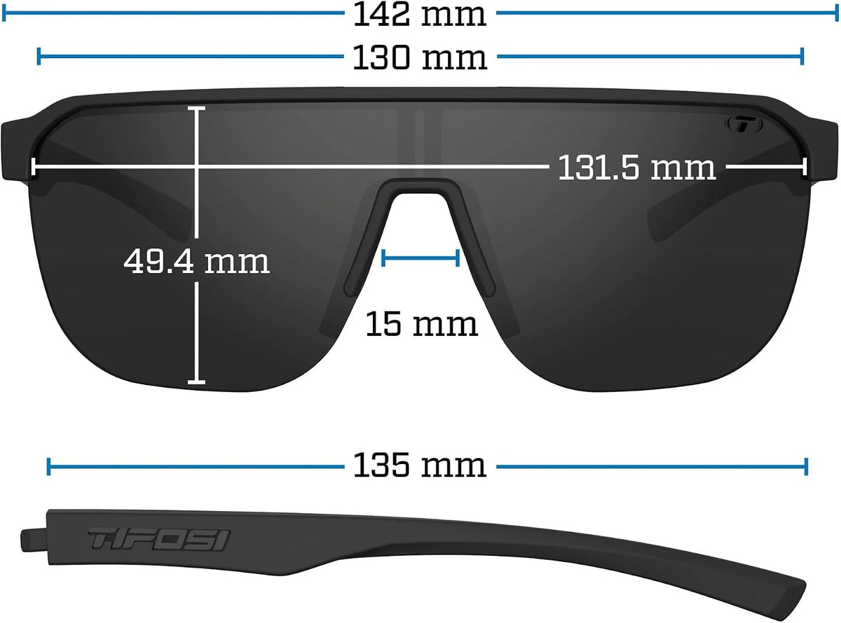 Tifosi Sanctum SL Half-Rim Sunglasses - Running, Cycling, Pickleball & Golf