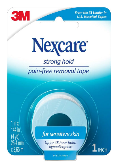 Nexcare Sensitive Skin Low Trauma Tape, 4 Count – Gentle Adhesive Medical Tape for Fragile or Delicate Skin, Hypoallergenic & Latex-Free, Ideal for Post-Surgery Care, Pediatric Use, Frequent Changes