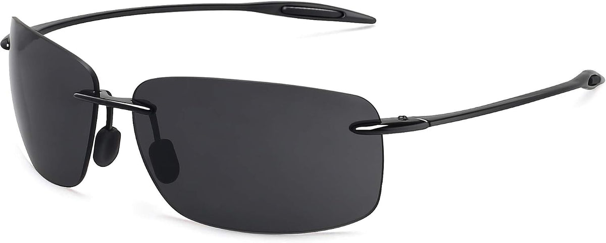 JULI Sports Sunglasses for Men Women Tr90 Rimless Frame for Running Fishing Golf Surf Driving MJ8009