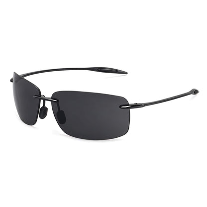 JULI Sports Sunglasses for Men Women Tr90 Rimless Frame for Running Fishing Golf Surf Driving MJ8009